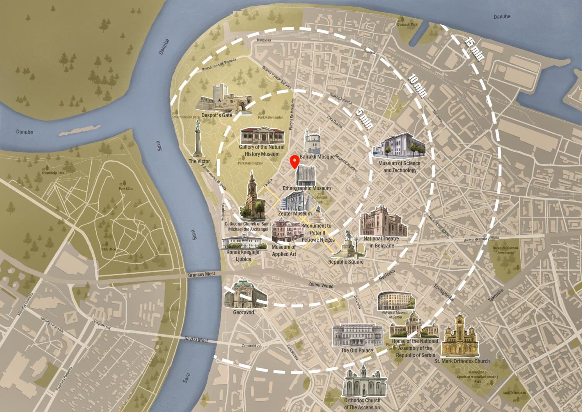 Appartamento Family Penthouse Old Town Heart Renovated Belgrado Esterno foto